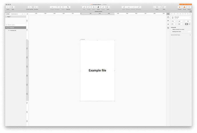 Create Sketch file example.